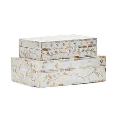 MOP Tear Hinged Cover Box Set Of 4 By Tozai Home