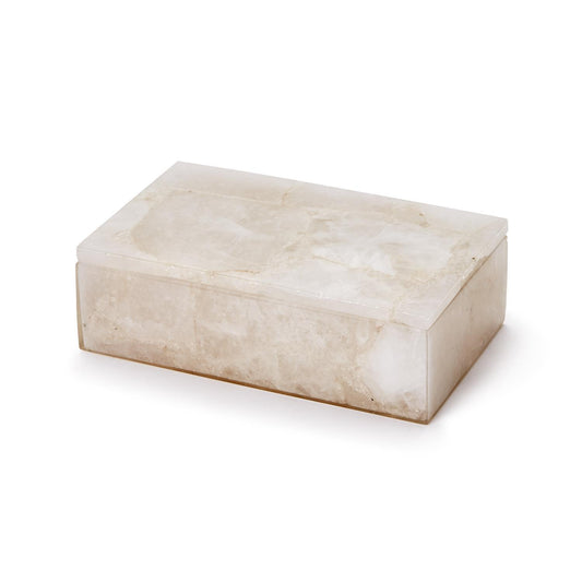 White Quartz Box Set Of 2 By Tozai Home | Decorative Boxes | Modishstore - 1