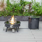 LeisureMod Walbrooke Modern Black Patio Conversation With Round Fire Pit & Tank Holder | Outdoor Sofas, Loveseats & Sectionals | Modishstore - 102