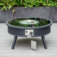 LeisureMod Walbrooke Modern Black Patio Conversation With Round Fire Pit & Tank Holder | Outdoor Sofas, Loveseats & Sectionals | Modishstore - 97