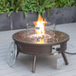 LeisureMod Walbrooke Modern Brown Patio Conversation With Round Fire Pit & Tank Holder | Outdoor Sofas, Loveseats & Sectionals | Modishstore - 5