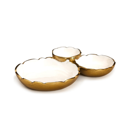 Enamel Trio Bowl Set Of 3 By Tozai Home | Bowls | Modishstore - 1