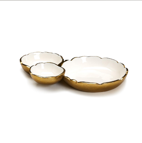 Enamel Trio Bowl Set Of 3 By Tozai Home | Bowls | Modishstore - 2