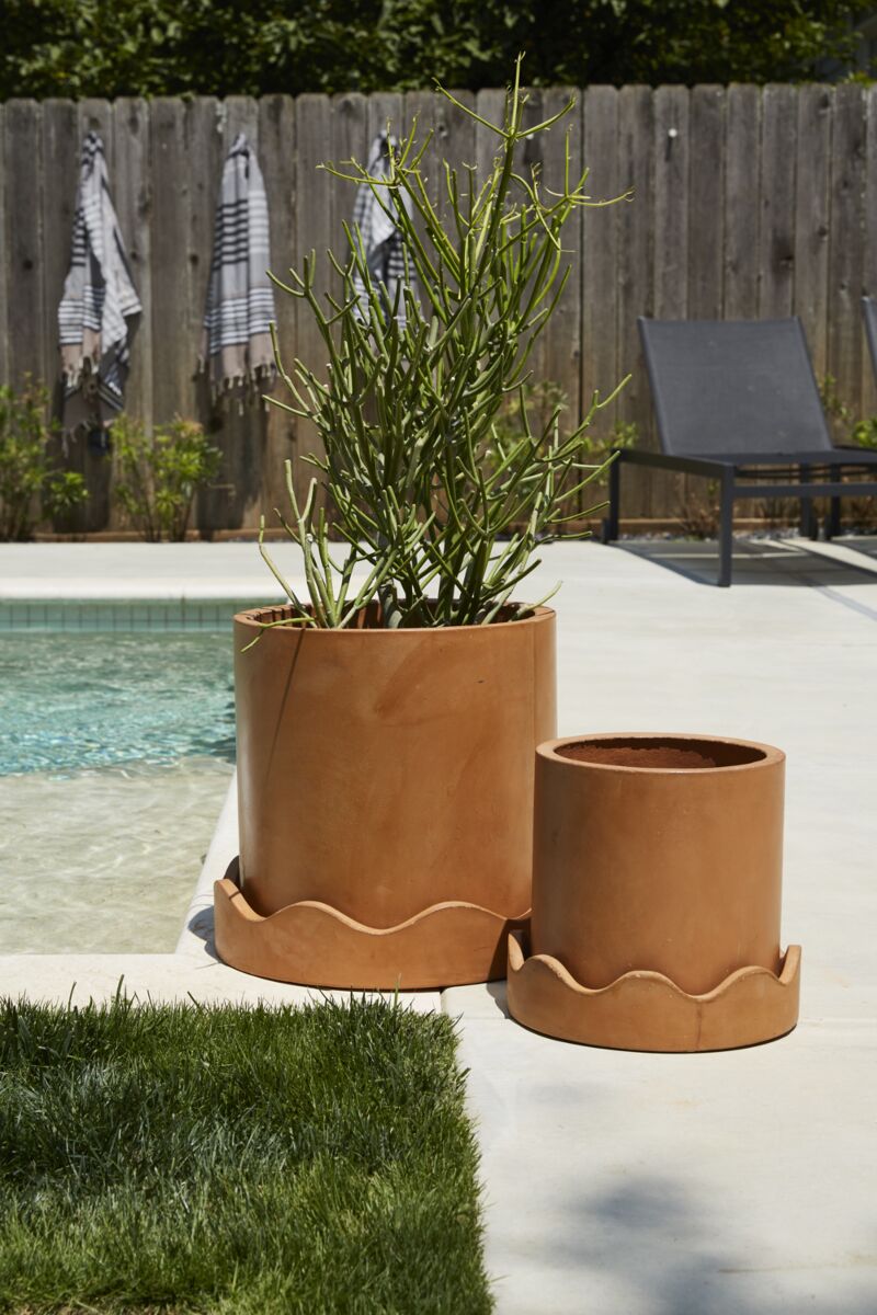 Neda Pot 12"x 10.75" By Accent Decor | Outdoor Planters, Troughs & Cachepots | Modishstore - 1