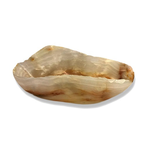 Raw Edge Natural Onyx Bowl - Large- Cream/Ivory/Tan-5