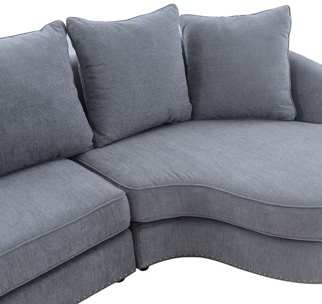 Queenly Gray Fabric Uphostered Corner Sofa By Armen Living | Sofas |  Modishstore  - 5