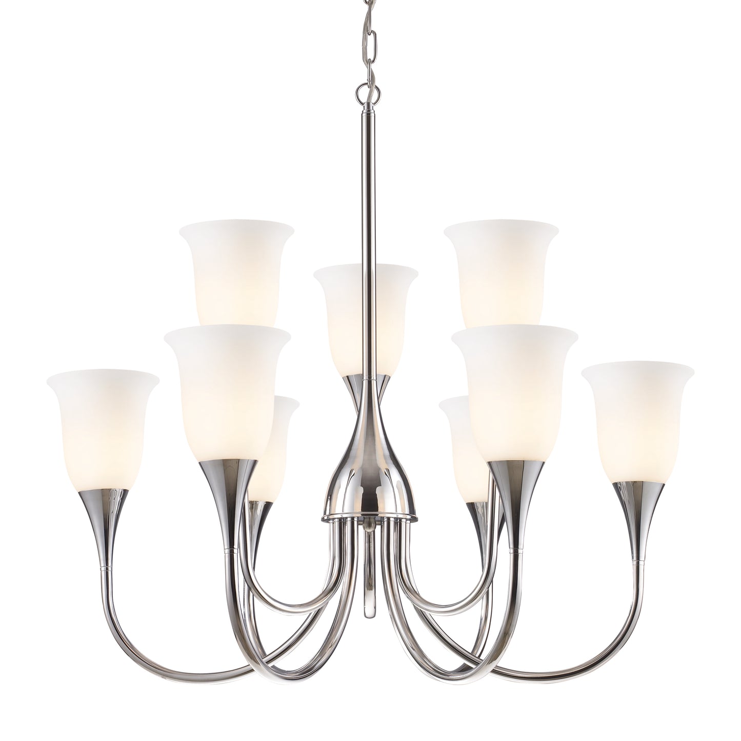 Cabaret 9-Light Chandelier in Polished Chrome ELK Lighting | Chandeliers | Modishstore