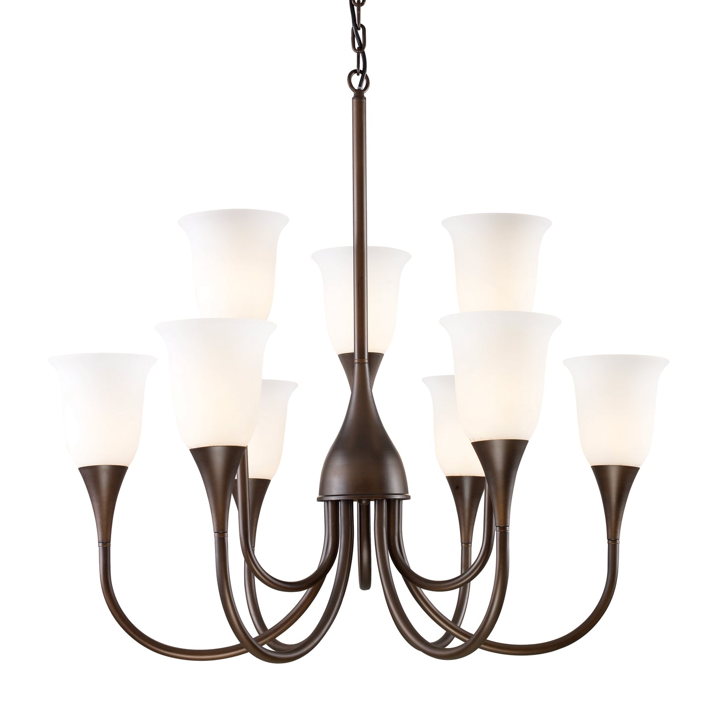 Cabaret 9-Light Chandelier in Aged Bronze ELK Lighting | Chandeliers | Modishstore