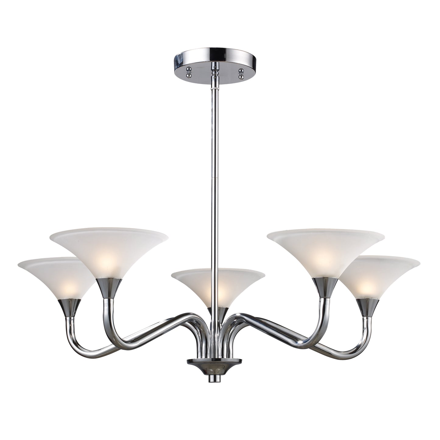 Jenson 5-Light Chandelier in Polished Chrome ELK Lighting | Chandeliers | Modishstore