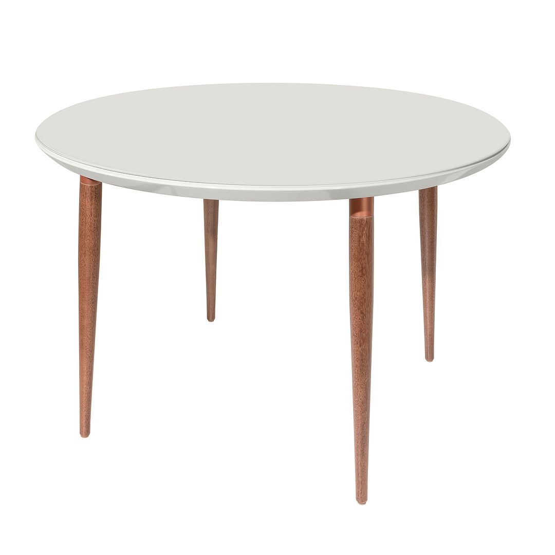 Manhattan Comfort Utopia 45.28 Modern Round Dining Table with Space for 4 in Off White | Dining Tables | Modishstore-2