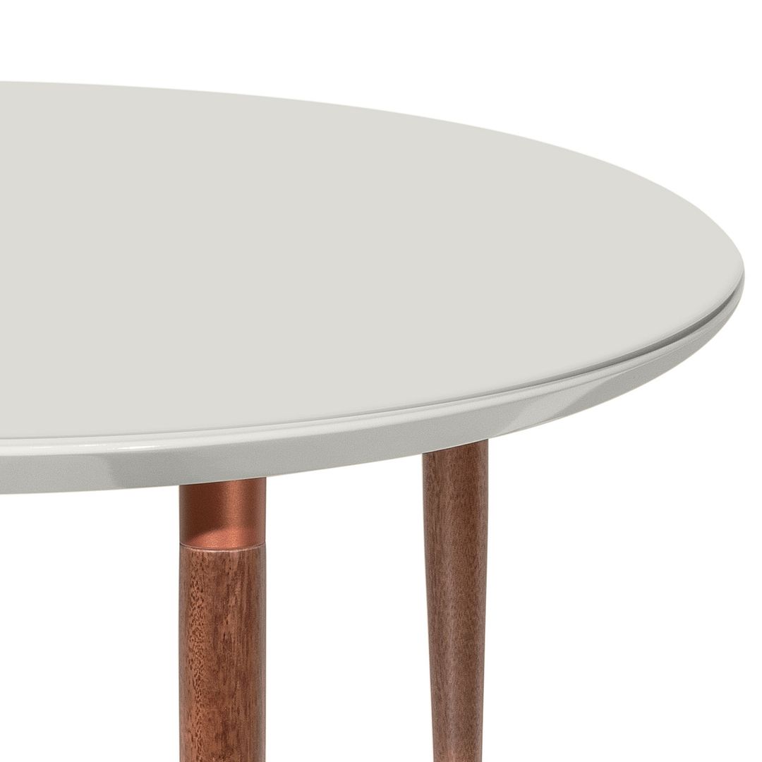 Manhattan Comfort Utopia 45.28 Modern Round Dining Table with Space for 4 in Off White | Dining Tables | Modishstore-3