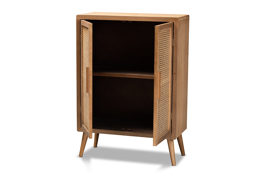 Baxton Studio Alina Mid Century Modern Medium Oak Finished Wood