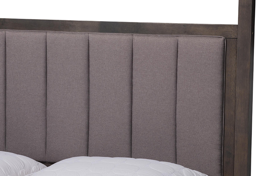 Baxton Studio Natasha Modern and Contemporary Grey Fabric