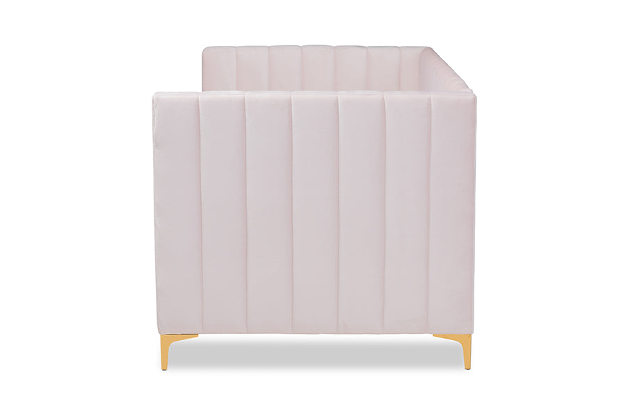 Baxton Studio Oksana Modern Contemporary Glam and Luxe Light Pink