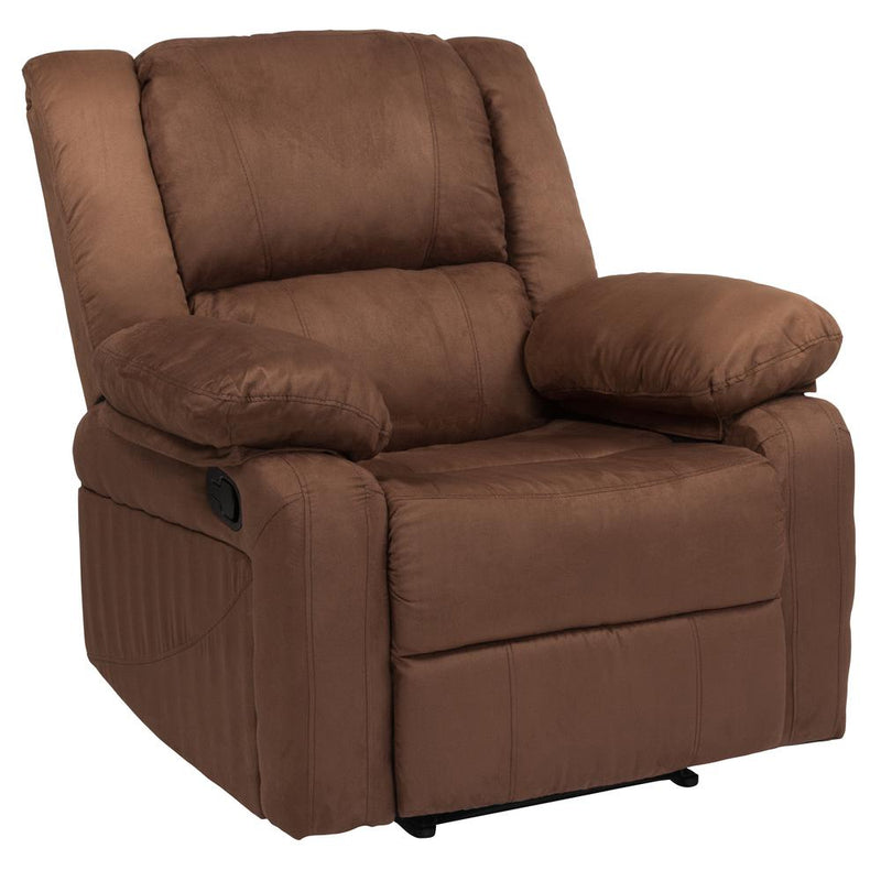 Harmony Series Chocolate Brown Microfiber Recliner By Flash Furniture | Recliners | Modishstore - 1