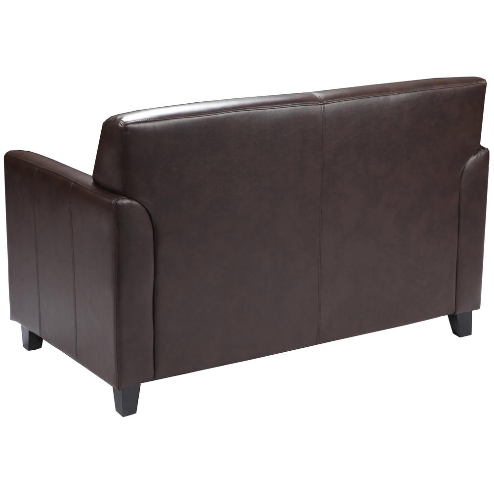 Hercules Diplomat Series Brown Leathersoft Loveseat By Flash Furniture | Loveseats | Modishstore - 2