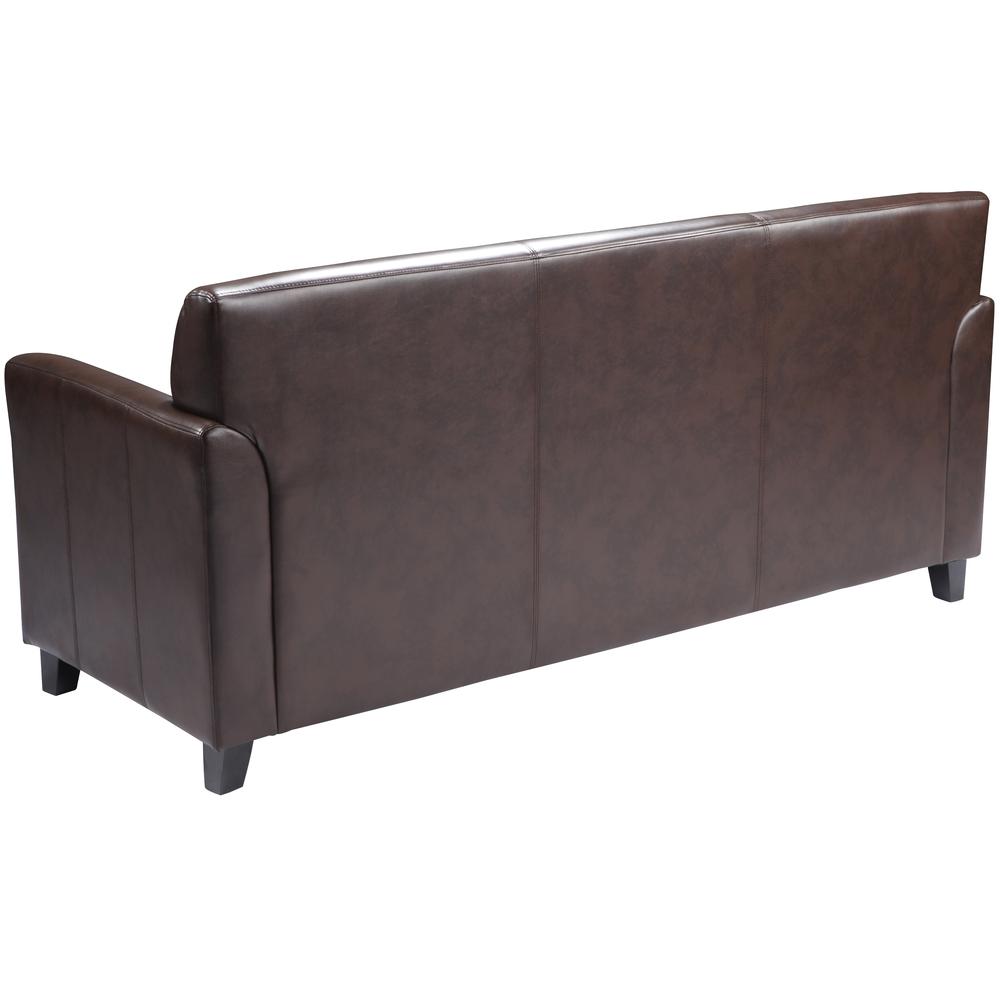 Hercules Diplomat Series Brown Leathersoft Sofa By Flash Furniture | Sofas | Modishstore - 2