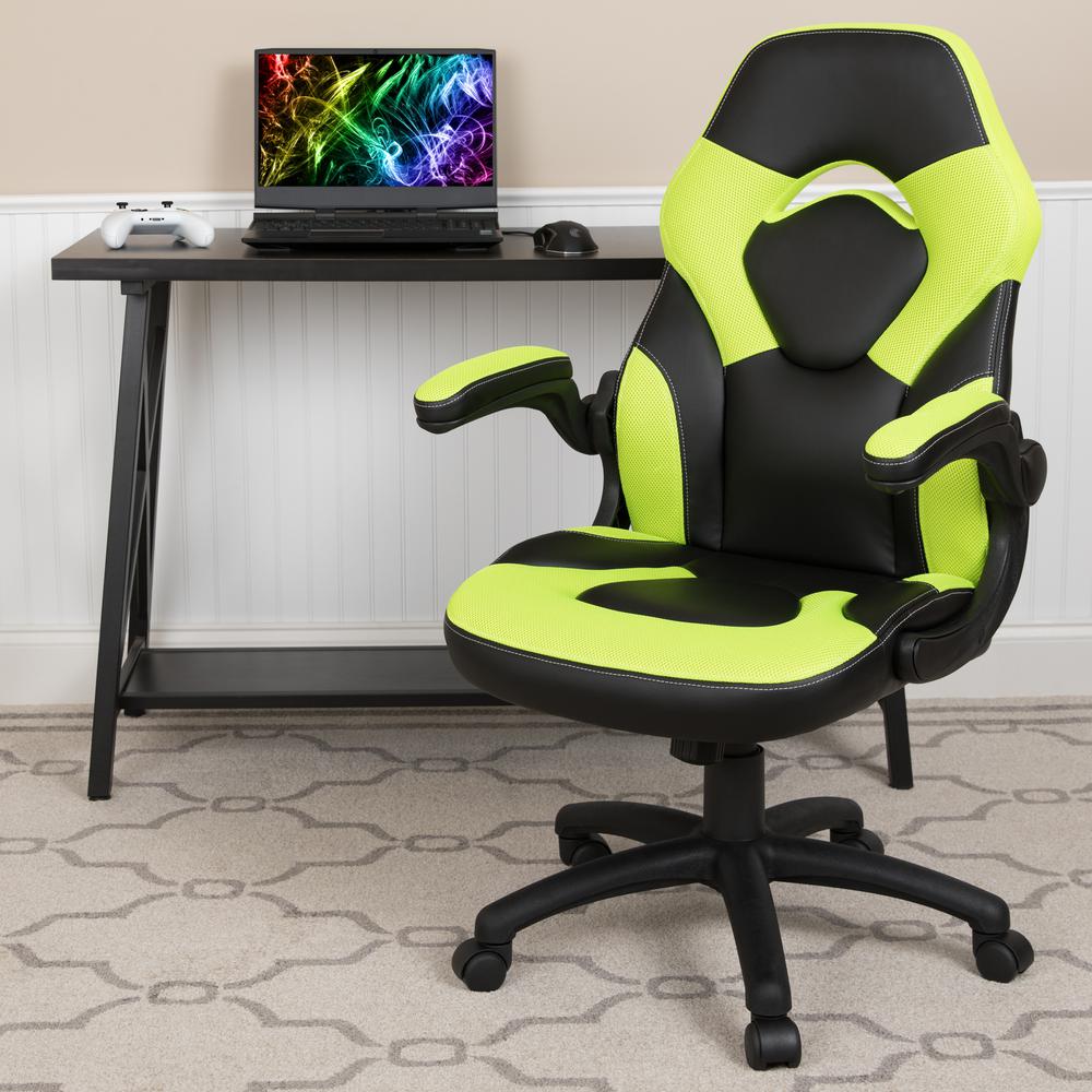 Lime green swivel online chair