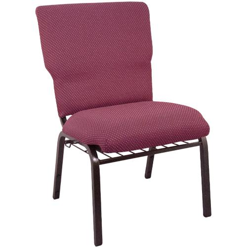 Advantage Burgundy Pattern Discount Church Chair - 21 In. Wide By Flash Furniture | Side Chairs | Modishstore - 1