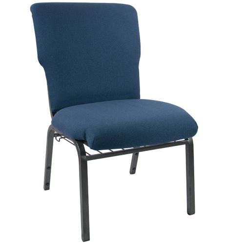 Advantage Navy Discount Church Chair - 21 In. Wide By Flash Furniture | Side Chairs | Modishstore - 1