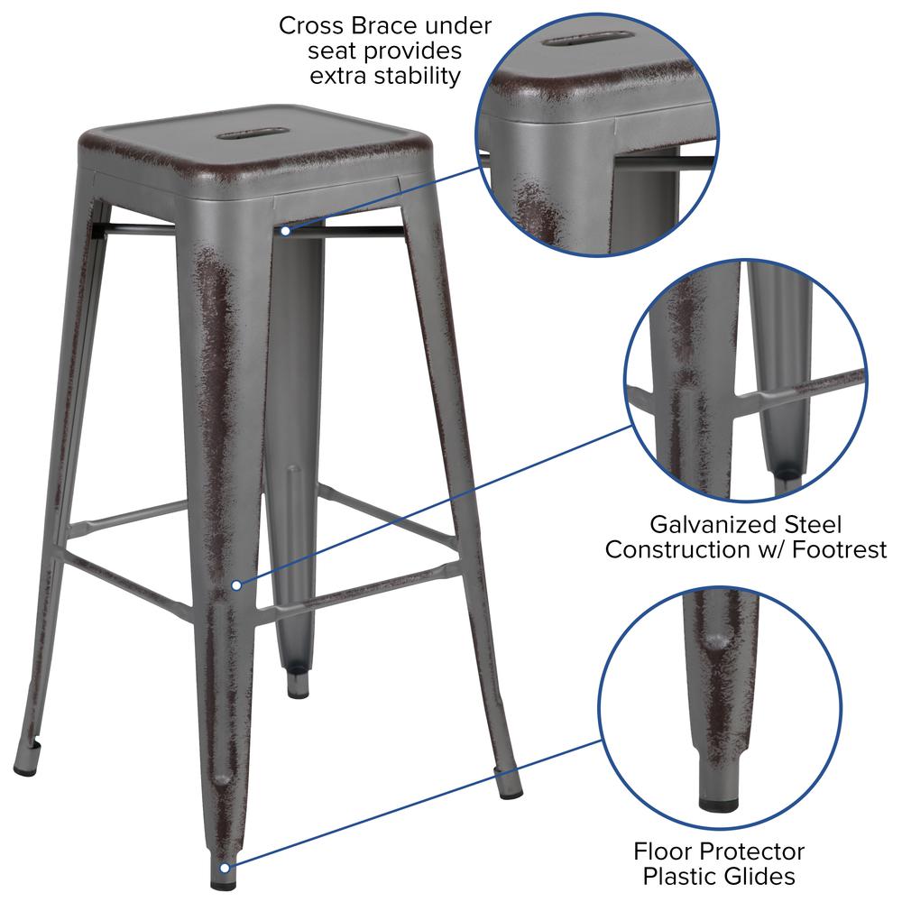 Galvanized steel bar stools hot sale