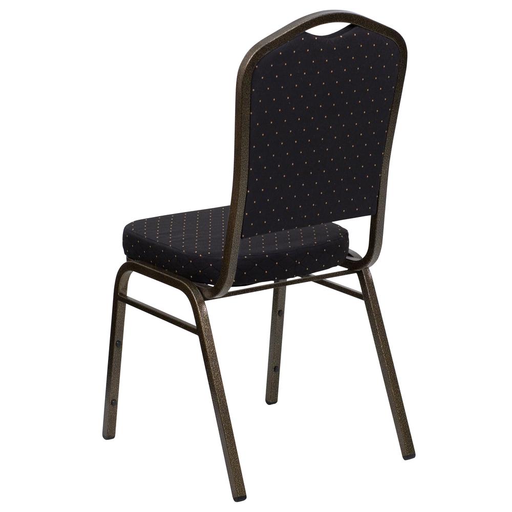 Flash Furniture HERCULES Series Crown Back Stacking Banquet Chair in Black  Fabric - Silver Frame