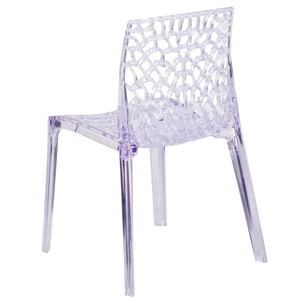 Vision Series Transparent Stacking Side Chair By Flash Furniture | Dining Chairs | Modishstore - 3