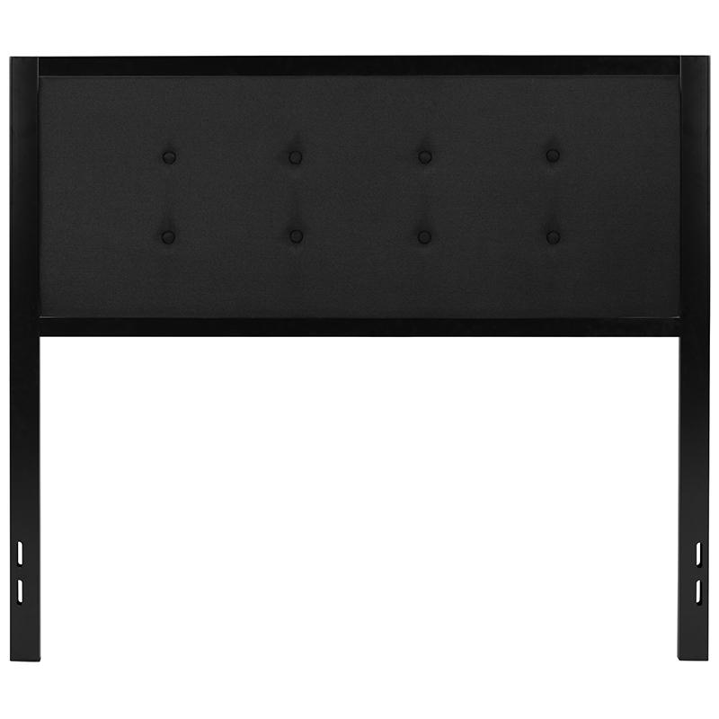 Bristol Metal Tufted Upholstered Full Size Headboard In Black Fabric By Flash Furniture | Headboards | Modishstore - 1