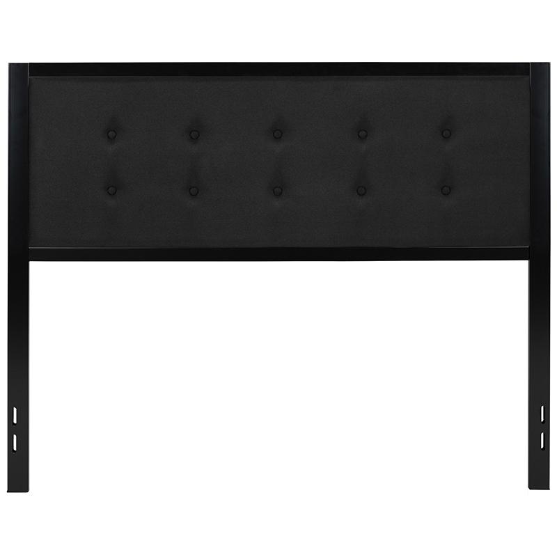 Bristol Metal Tufted Upholstered Queen Size Headboard In Black Fabric By Flash Furniture | Headboards | Modishstore - 1