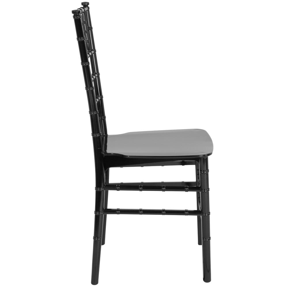 Hercules Series Black Resin Stacking Chiavari Chair By Flash Furniture | Side Chairs | Modishstore - 2