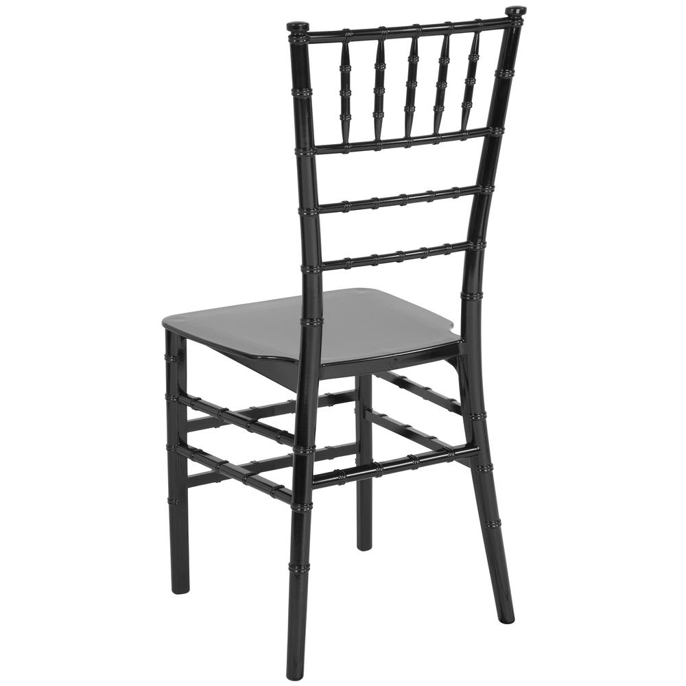 Hercules Series Black Resin Stacking Chiavari Chair By Flash Furniture | Side Chairs | Modishstore - 3
