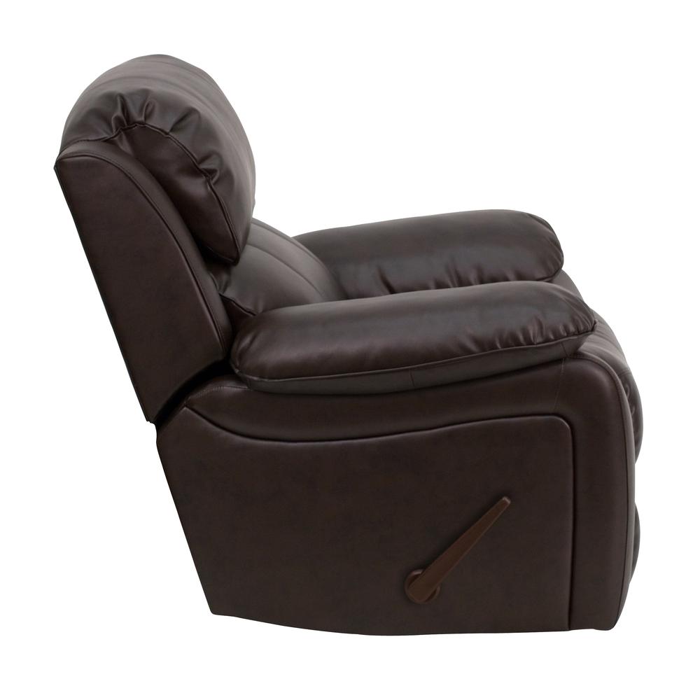 Brown Leathersoft Rocker Recliner By Flash Furniture | Recliners | Modishstore - 2