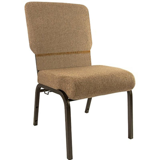 Advantage Mixed Tan Church Chair 20.5 In. Wide By Flash Furniture | Side Chairs | Modishstore - 1