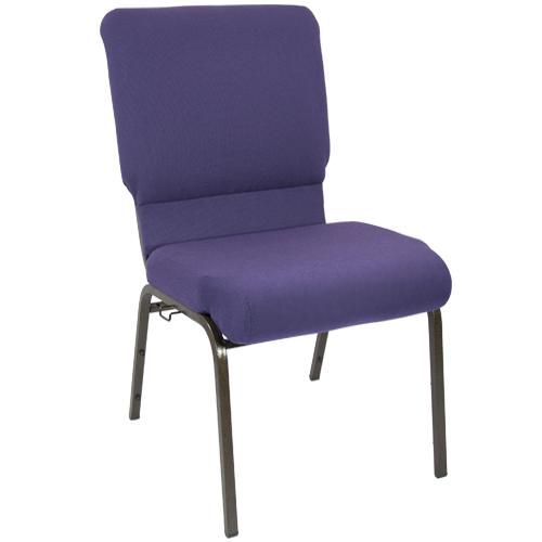 Advantage Eggplant Church Chair 18.5 In. Wide By Flash Furniture | Side Chairs | Modishstore - 1