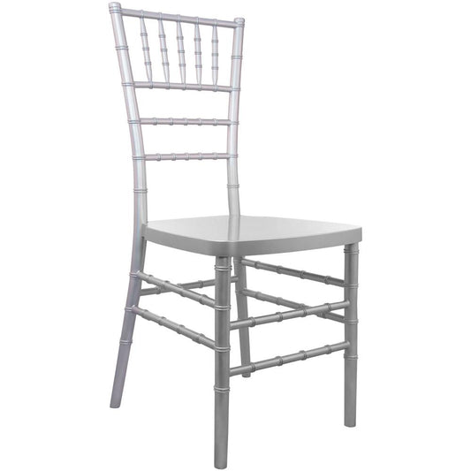 Advantage Silver Resin Chiavari Chair By Flash Furniture | Side Chairs | Modishstore - 1