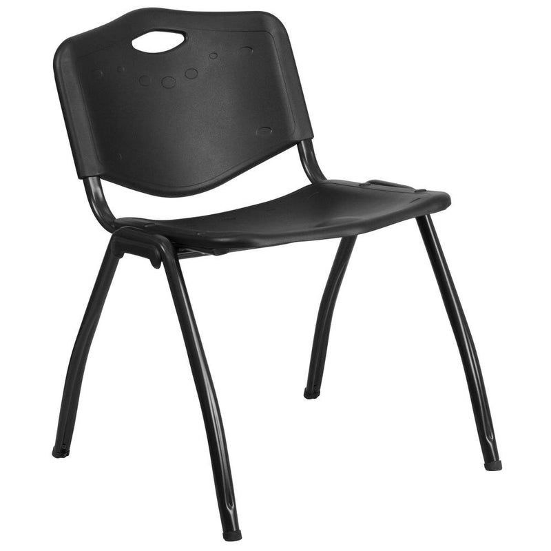 Hercules Series 880 Lb. Capacity Black Plastic Stack Chair By Flash Furniture | Side Chairs | Modishstore - 1