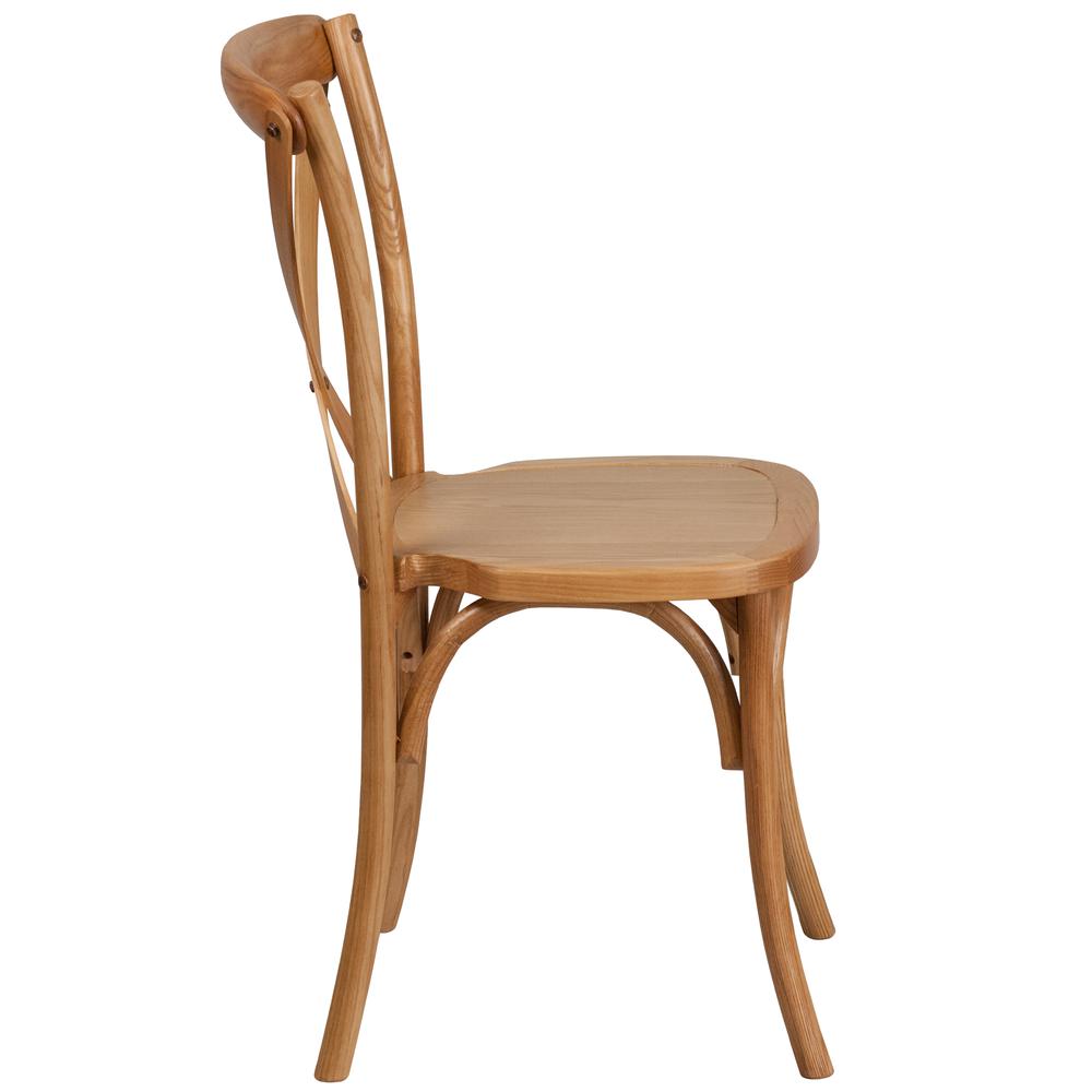 Hercules Series Stackable Oak Wood Cross Back Chair By Flash Furniture | Dining Chairs | Modishstore - 2