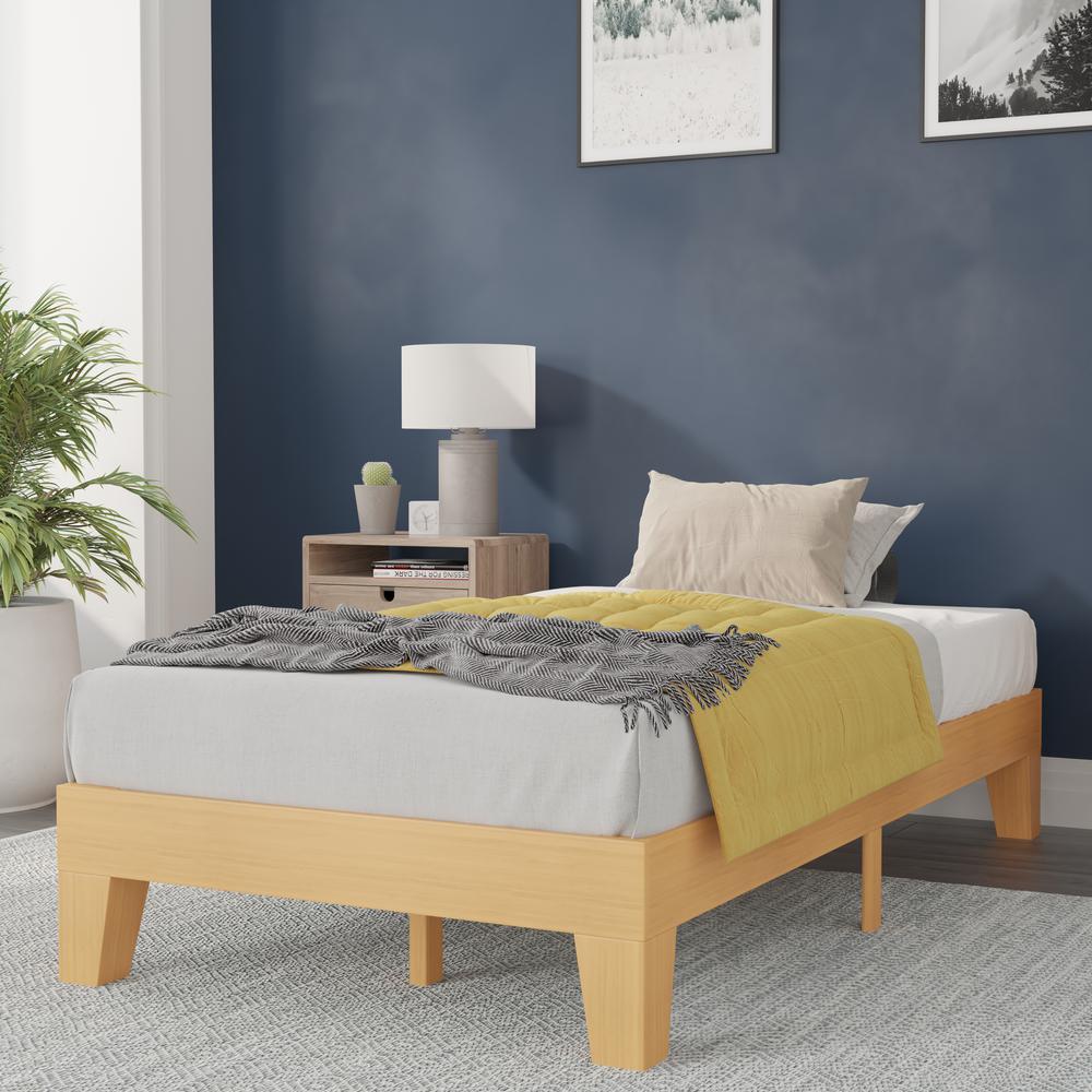 Moiz deluxe wood platform bed frame online