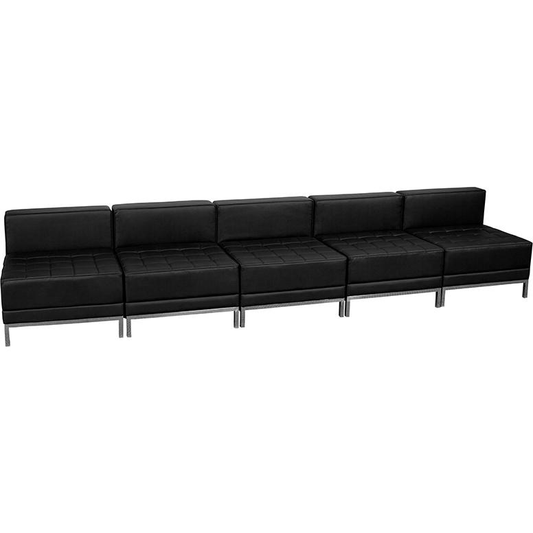 Hercules Imagination Series Black Leathersoft Lounge Set, 5 Pieces By Flash Furniture | Sofas | Modishstore - 2