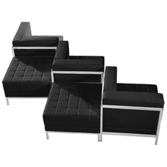 Hercules Imagination Series Black Leathersoft 5 Piece Chair & Ottoman Set By Flash Furniture