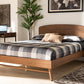 Baxton Studio Keagan Mid-Century Modern Transitional Walnut Brown Finished Wood Full Size Platform Bed | Beds | Modishstore - 2