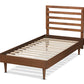 Baxton Studio Ryo Mid-Century Modern Transitional Walnut Brown Finished Wood Twin Size Platform Bed | Beds | Modishstore - 7