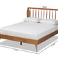 Baxton Studio Emiko Modern and Contemporary Walnut Brown Finished Wood Full Size Platform Bed | Beds | Modishstore - 4