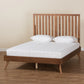 Baxton Studio Saki Mid-Century Modern Walnut Brown Finished Wood Queen Size Platform Bed | Beds | Modishstore - 5