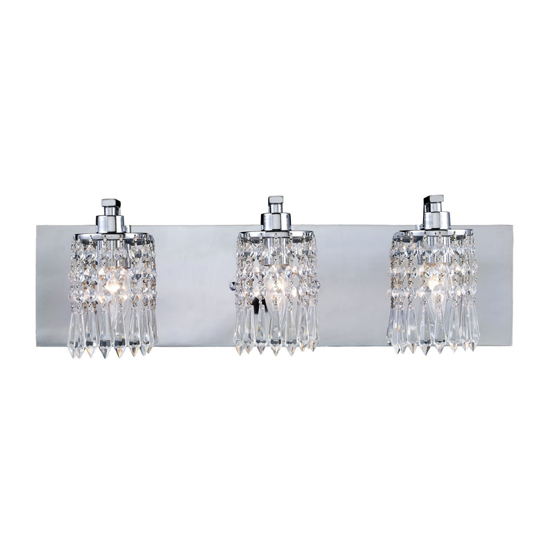 Optix 3-Light Vanity Sconce in Polished Chrome with Clear Crystal ELK Lighting | Sconces | Modishstore