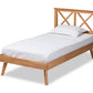 baxton studio galvin modern and contemporary brown finished wood twin size platform bed | Modish Furniture Store-2