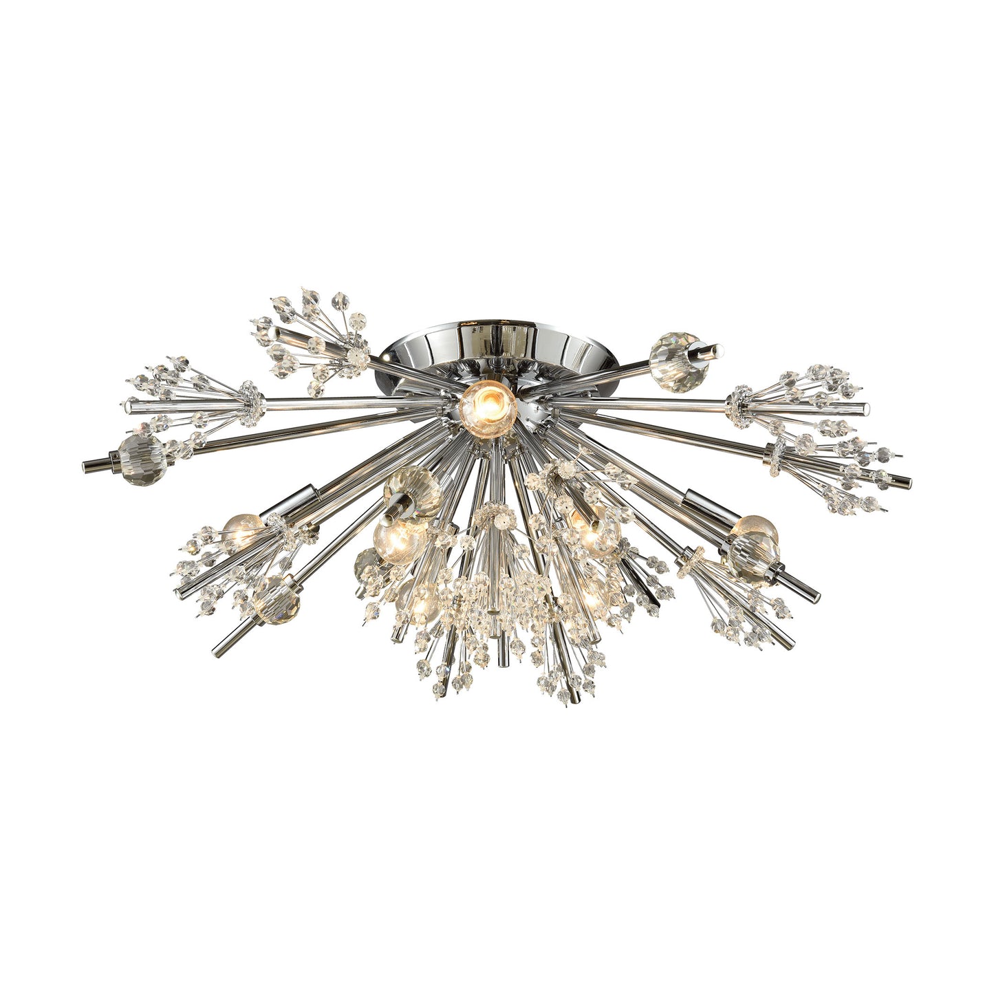 Starburst 8-Light Semi Flush in Polished Chrome ELK Lighting | Ceiling Lamps | Modishstore