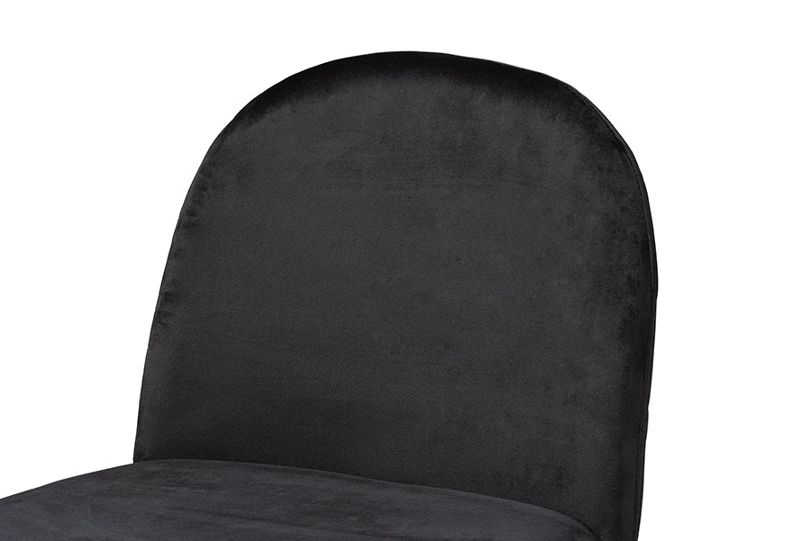 Baxton Studio Fantine Modern Luxe and Glam Black Velvet Fabric