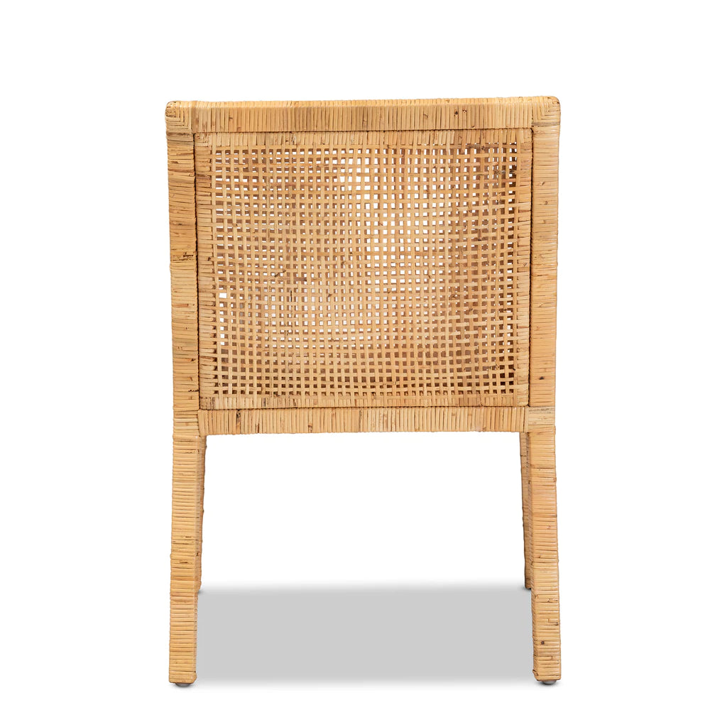 Baxton Studio Karis Modern and Contemporary Natural Finished Wood and Rattan Dining Chair | Dining Chairs | Modishstore - 8