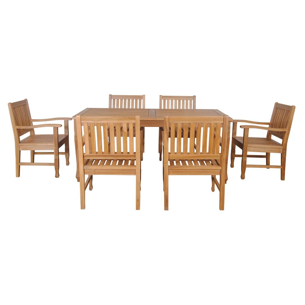 Rockford 7-Pieces Dining Set By Anderson Teak | Outdoor Dining Sets | Modishstore - 2